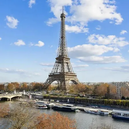 Apartment View On Eiffel Tower Seine And Main Monuments Paris